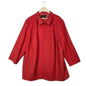 Harris Wallace 100% Wool Jacket sz 26W Burnt Orange Zip Up Lined